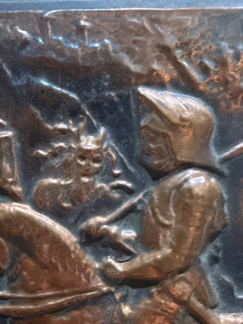 Knight Death and the Devil Copper Plaque 4 in. X 5.5 in.